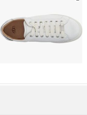 Ugg Milo Leather  White Trainer Sneaker Shoe Size 10